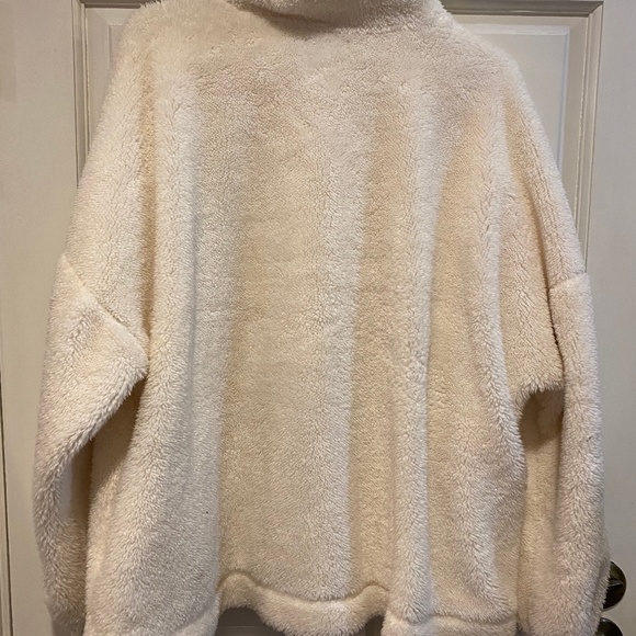 Peloton Sherpa White Hot Pink Navy Zip Teddy Fleece Womens Jacket Size XXL - Picture 7 of 7